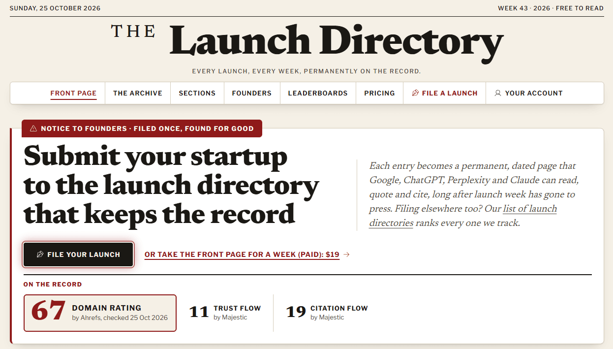 The Launch Directory