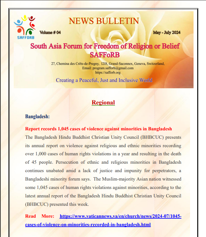SAFFoRB Newsletter - Volume#4