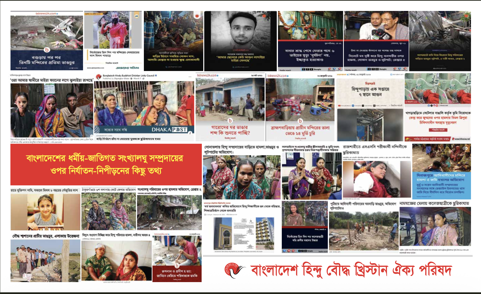 বাংলাদেশের ধর্মীয় ও জাতিগত সংখ্যালঘুদের উপর নির্যাতন ও নিপীড়ন বিষয়ক প্রতিবেদন