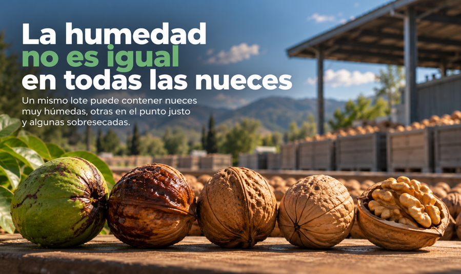 Variabilidad de la humedad en nueces